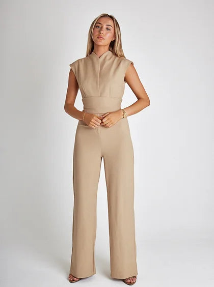 Women's Sleeveless Wide Leg Jumpsuit 